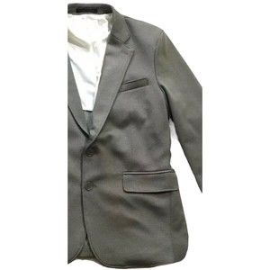 Haight And Ashbury Studio Canada Hopsack Blazer Size 38 Stretch Knit Cotton Dot